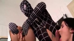 Spiderman fucks two babes - PORNDROIDS.COM