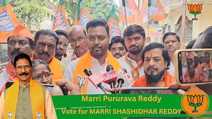 Marri Pururava Reddy during door to door PADAYATRA for upcoming MLA elections to support Marri SHASHIDHAR REDDY garu as Sanathnagar BJP Candidate | Marri Pururava Reddy