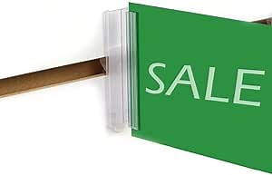 Slatwall Sign Holder, Vertical Protruding Stick Out Signage Aisle Card Display for Retail Slat Board Panels, 20 Pack