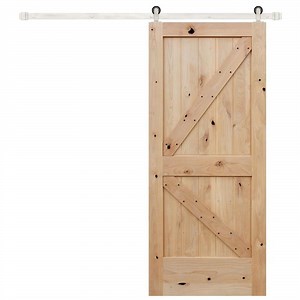 [Hot Item] Classic K Design Knotty Alder Internal Sliding Wooden Interior Barn Door with Track System