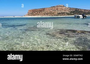 beautiful nature of Balos beach, Crete Greece, toned