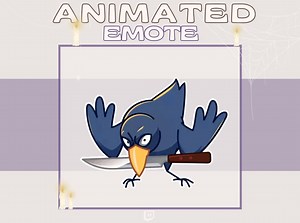 Animiertes Stabby Crow Emote, Twitch, Discord (GIF .zip) - Etsy.de