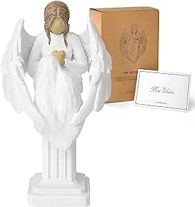 JEPELUS Sympathy Gifts for Loss of Loved One, Condolence Gifts Bereavement Grief Angel Figurines for Mom, Memorial Funeral Remembrance Gift for Loss of Mother or Father to Express Sympathy Healing