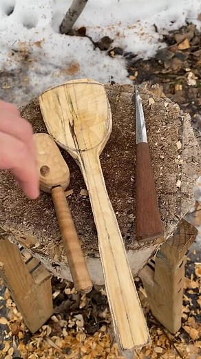 Got that choco swirl #asmr #spooncarving #woodcarving #whittling | Jakari Carey