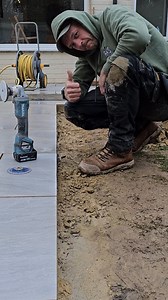 Another edge cleaned up 👌 again using the @hhtilingtools ice blade for scoring a perfect clean line. Before anyone asks the reason for the over sail and full paver was because my client was having a curved patio but has now opted for a square one. The Mole Project #fyp #foryou #foryoupage #trade #diy #landscaping #paving #cutting #edge #clean #lines #porcelain #garden #patio #project #reels #reelsofinstagram #content #surrey #landscaper #uk | RKS Landscapes