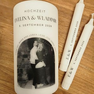 Wedding Candle, Candle, Wedding, Wedding, Wedding Candle With Photo, Wedding Candle - Etsy Canada