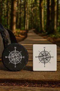 Compass Coasters: Navigation, Explorer, Adventure - Etsy