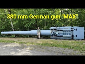 WWI - 380 mm German gun "MAX" - 305 mm French naval gun near the battle field of Verdun in France.