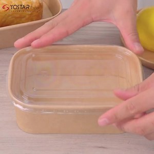 Yongshunhe Paper Industry's biodegradable container is a sustainable and eco-friendly choice for tableware. It can serve both hot and cold food and is suitable for various applications, including restaurants, delis, and catering. This container is resistant to water and oily substances, making it a versatile choice for serving various dishes, from salads to rice and pasta. This container is an excellent option if you are looking for a plastic or foam alternative that is better for the environmen