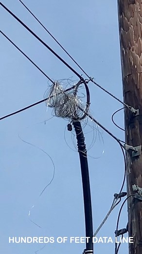 1.8K views · 18 reactions | On scene of a utility pole fire we observe hundreds of feet of data line cut, pulled, stripped… all along the north side of the interstate. >> Click https://bit.ly/3OOjMgl — It’s apparent the tampering of the data lines caused a pole to break, starting a fire, a source tells us. Joplin Police tell us they have not been contacted to investigate. It is outside the city. | Joplin News First | Facebook
