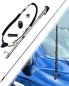 Antenna Assembly Manual Type Fits for Toyota Tacoma 2005-2015, All in One Antenna Repair Kit with Antenna & Nut & Base & Ornament