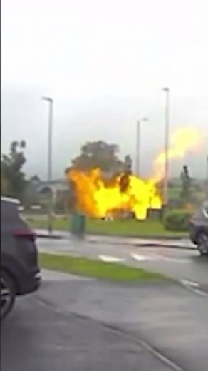 Gas explosion triggers fireball at NI roadworks site