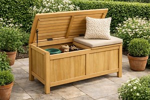 Outdoor Wooden Bench With Storage | DIY Patio Bench PDF - Etsy Canada