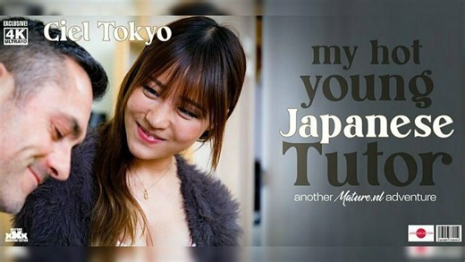 Mature.nl - RenatoCiel Tokyo - Older man Renato falls for his hot young Japanese tutor Ciel Tokyo and fucks her on the couch