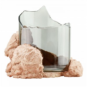 Catharsis Sculptural Coral Glass Decorative Bowl