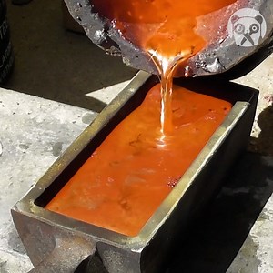 Melting copper tubes into cast ingot | Genius Panda