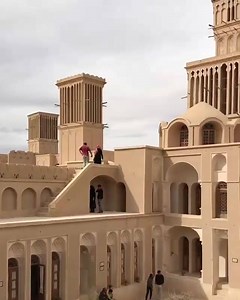 Historic Aghazadeh Mansion and its windcatcher was built during the Qajar Dynasty and is located in Abarkooh. . Location: Abarkuh - IRAN. . | IRAN Land of Culture and Tradition