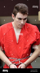 NO FILM, NO VIDEO, NO TV, NO DOCUMENTARY - Nikolas Cruz is escorted into the courtroom for his arraignment on March 14, 2018, at the Broward County Courthouse in Fort Lauderdale, Fla. Photo by Amy Beth Bennett/Sun Sentinel/TNS/ABACAPRESS.COM Stock Photo - Alamy
