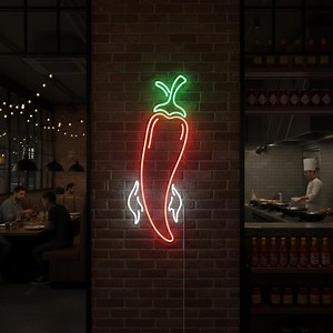 Hot Chili Pepper Neon Sign Spicy Mexican Restaurant Kitchen Wall Decor - Etsy Canada