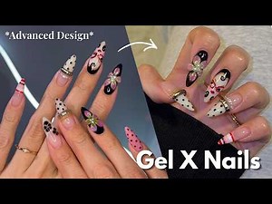 how to become a PRO at gel x nails | *advanced* nail art tutorial + amazon products