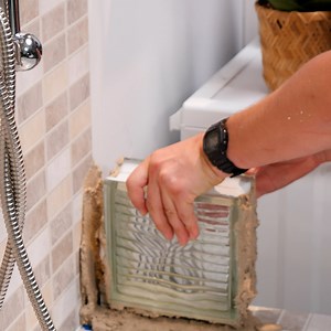 3.3M views · 20K reactions | Glass Brick Wall Made On The Bath Top Thanks for watching! Please be aware that this video is for entertainment purposes and the techniques shown should not be attempted at home! | Crafty Panda How | Facebook