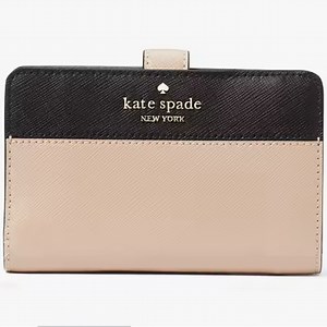 Kate Spade Madison Medium Bifold Wallet toasted hazelnut NEW unused
