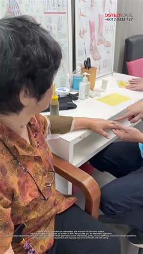 Twisted Wrist (Part 2) She returned for her follow-up appointment, and the swelling in her wrist has significantly reduced. We are now focusing on restoring full motion to her injured wrist. #bodyadjustment #bodyalignment #tired #pain #bone #musclepain #fracture #bonehealth #accident #wristinjury | Osteocare