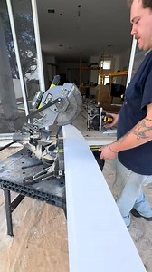 Baseboards cut and mitered #carpentry #flooring #baseboards #trim #casing #doors #carpenter #construction #remodel #satisfyingvideo | Wood dude