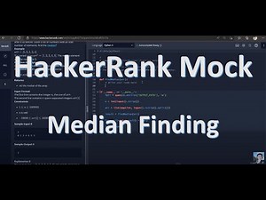 Median finding problem in HackerRank mock test