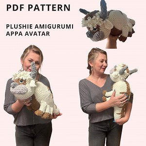 Crochet Pdf Pattern Plushie Appa Avatar AMIGURUMI Crochet Toy Crochet Soft Toy Plushie Pdf Pattern Appa Avatar the Last Air Bender - Etsy