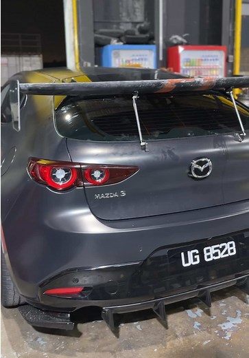 Mazda 3 GT Wing Project: First Install on BP Hatchback