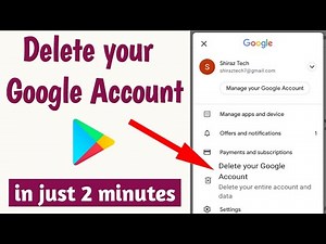 How to delete Google account permanently on android || delete Google Play Store Gmail