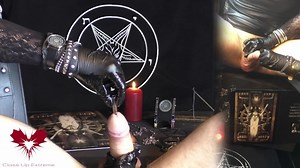 Sperm extraction with a drinking straw&period; Latex gloves and wristwatch&period; In the style of WatchesAndNails