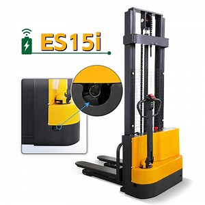 [Hot Item] Electric Li-ion Stacker 1.5 Ton Pedestrian Fork-Over Type Electric and Manual Convertible