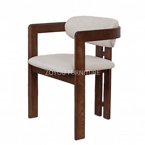 [Hot Item] 2025 Designer Exclusive Nordic Modern Solid Ash Wooden Dining Chair Fabric Dining Armchair Wooden Chair