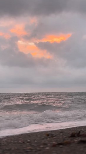 A splash of colour between the driving rain! Take a moment. #ireland #wicklow #greystones #sunrise #irelandsancienteast #dogsofireland | Marc With a Sea