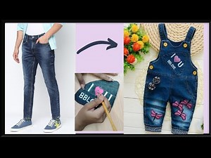 How to make Baby Jumpsuit | Romper cutting and stitching / reuse of old jeans #reusejeans