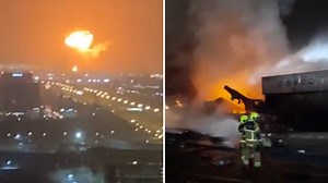 Massive explosion on ship shakes buildings in Dubai