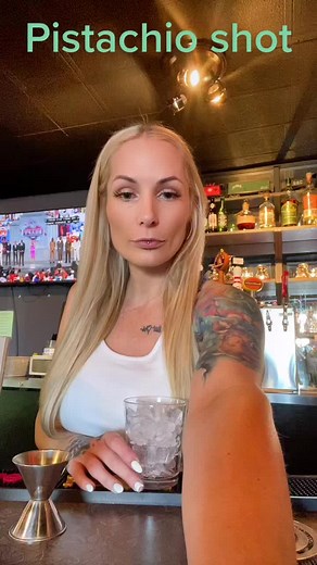 #blondebartender #bowlingalleybar #pistachioshot #fyp#foryou