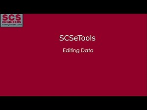 SCSeTools Editing Data