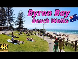 Byron Bay - 4k Beach Walk Tour - NSW Australia 🇦🇺