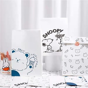 [Hot Item] Food Grade Oil Proof Kraft Paper Bag Fried Sandwich Toast Bread Paper Bag Translucent Waxed Paper Bag