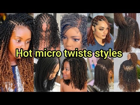 Hot micro twist hairstyles 2025 | Micro braids hairstyles for black women | Micro hairstyles
