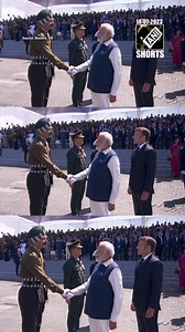 PM Modi, Prez Macron meet Indian Tri-Services contingent at Bastille Day Parade #IndianArmy #IndianNavy #NarendraModi | Asian News International (ANI)