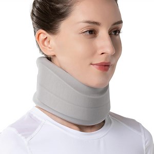 VELPEAU Neck Brace for Neck Pain and Support, Soft Cervical Collar for Sleeping, Vertebrae Whiplash Wrap Aligns, Stabilizes & Relieves Pressure in Spine for Women & Men(Grey, Medium 3.5″)