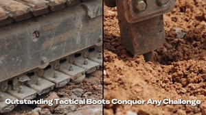 FREE SOLDIER Men's Tactical Hiking Boots Lightweight Comfortable Work Boots Combat Boots 6 Inches(Black 9)