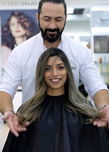 Our lovely client looks amazing with her new hair, Beige Ash Blonde from Hair by Salah. Get your hair makeover today. | Hair by Salah