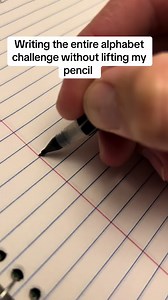 Alphabet Challenge: Cursive Handwriting Without Lifting Pencil