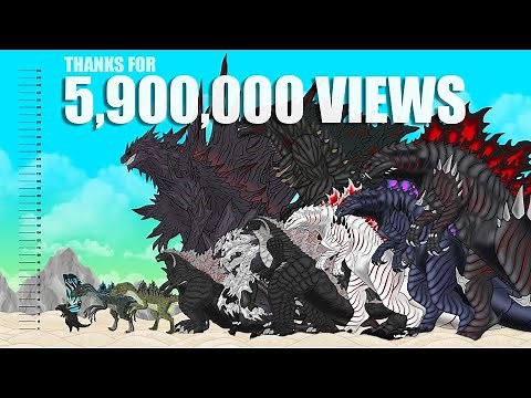 MONSTERS PANDY SIZE COMPARISON 10 : Voidzilla, Monster X, Thorny Godzilla, Shindary Godzilla Earth