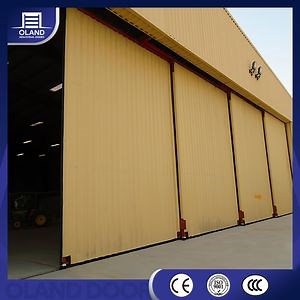 [Hot Item] Big Aviation Strong Automatic Windproof Aircraft Sliding Hangar Door Gate Price Large Span Bottom Sliding Aircraft Steel Door
